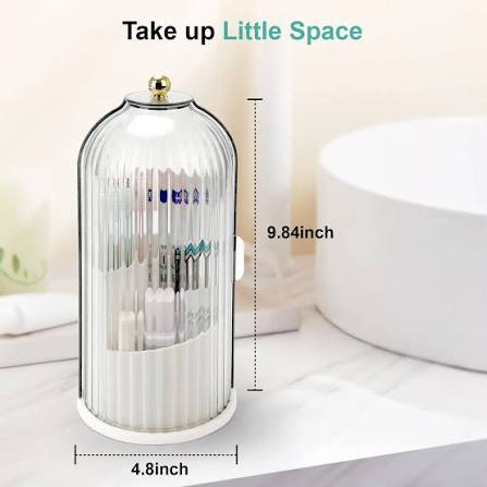 Dust-Proof 360° Luxury Rotating brush Holder | 3-Slot Bathroom Organizer (Premium Quality)