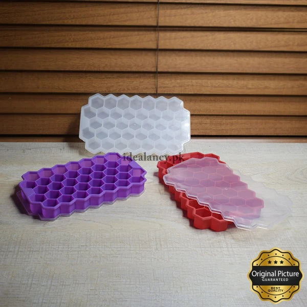 Honeycomb Ice Tray With Lid (pack of 2)
