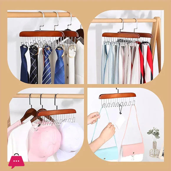 Multifunctional Wooden Hanger